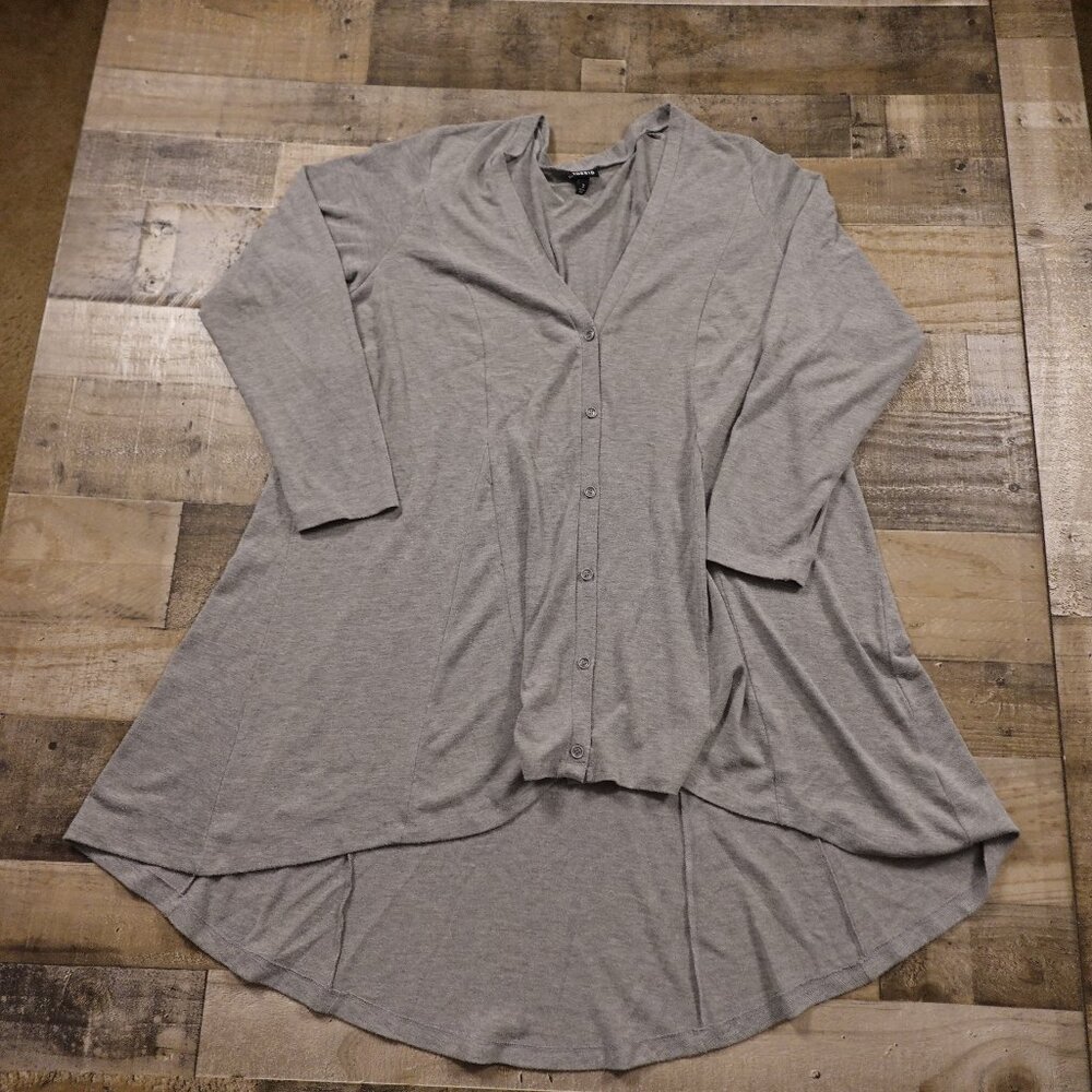 Torrid drop tail cardigan button up women's 3X torrid size 3 gray